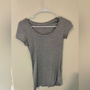 Gray basic slim top
